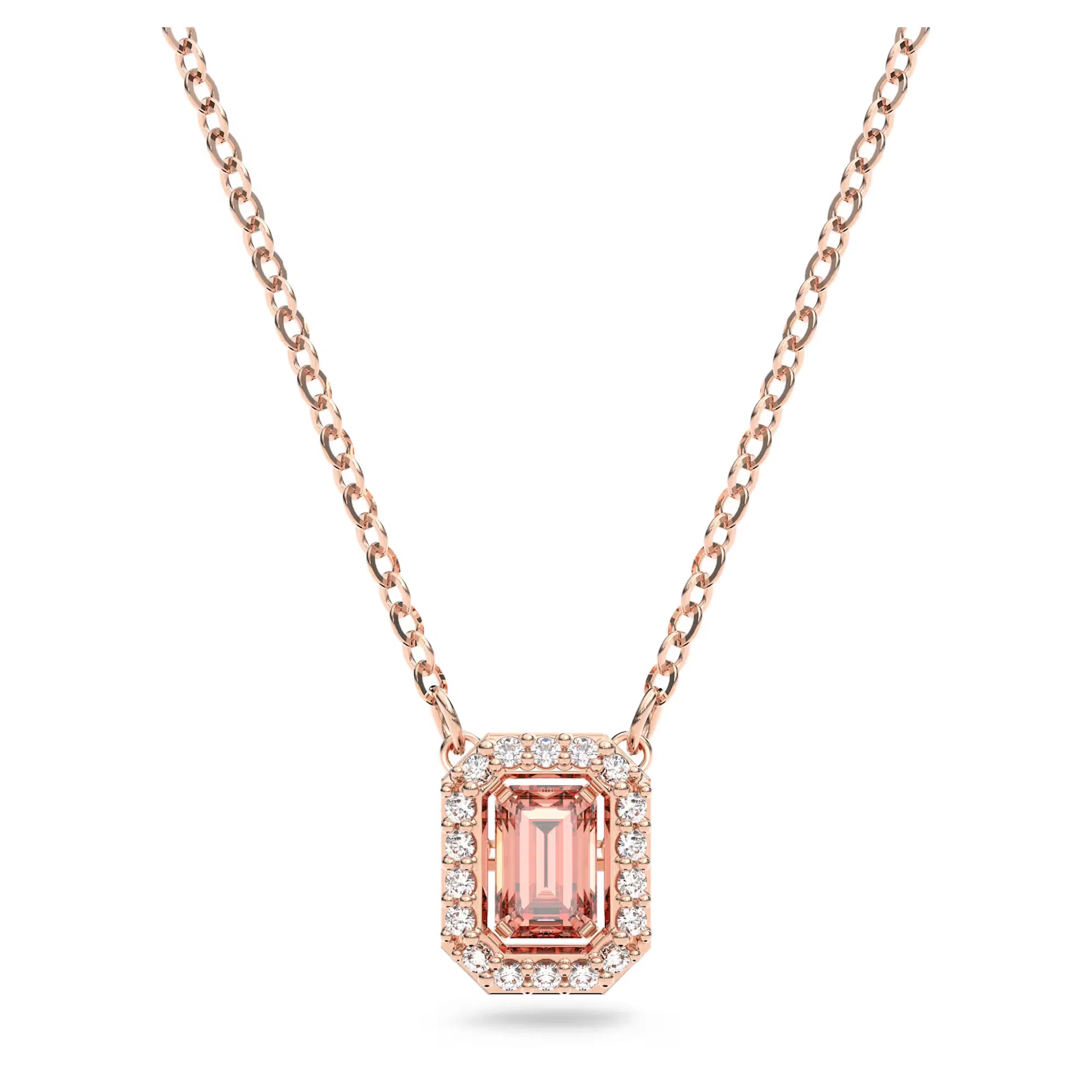 Swarovski Millenia Octagon Cut Necklace Pink