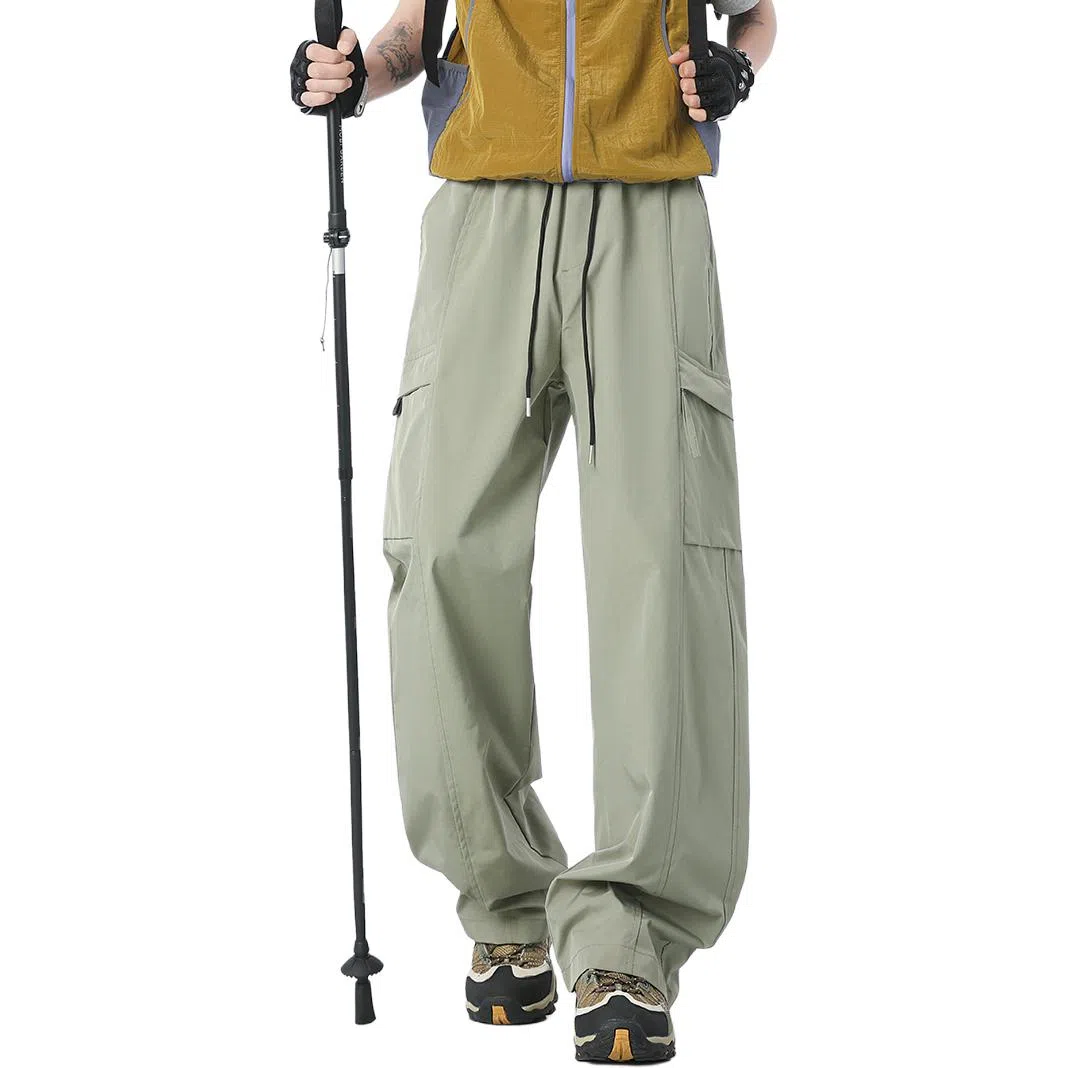 顶峰保罗 美式工装裤直筒阔腿裤多口袋机能速干凉感亲肤透气休闲裤 男女同款