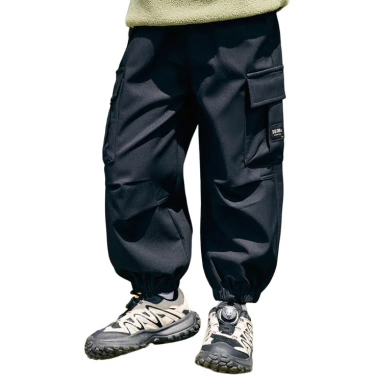 左西 加绒纯色束脚长裤 儿童款