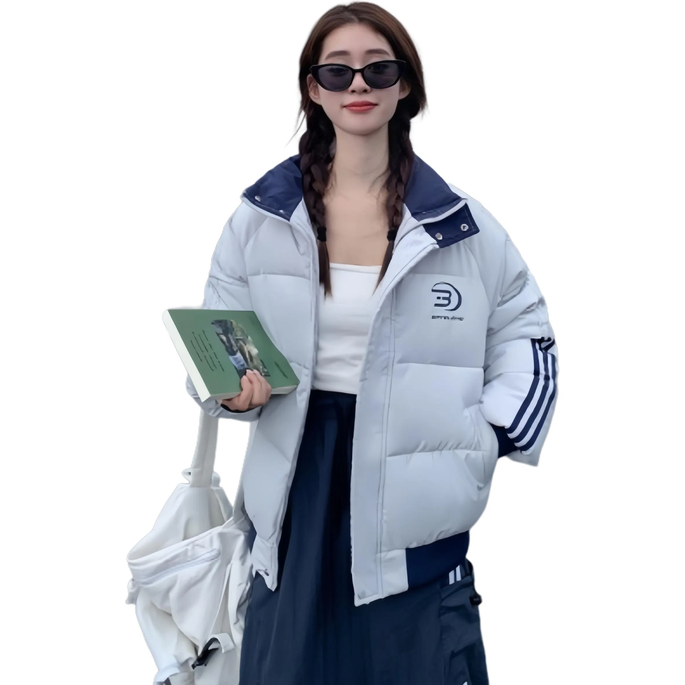 柏黛妃 美式面包服长袖通勤棉服 女款