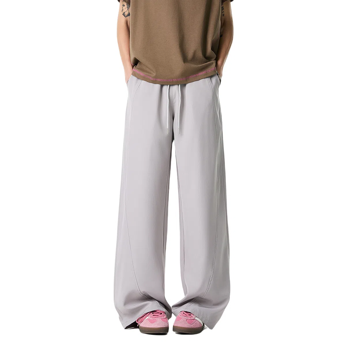 北极绒 美式垂感高级感速干裤宽松直筒休闲裤 男款