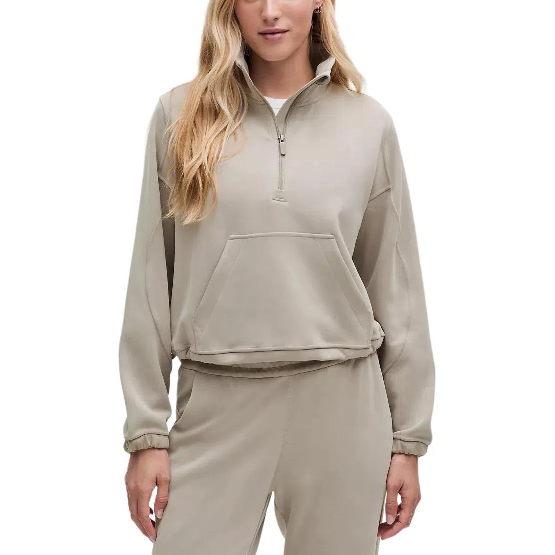 lululemon Brushed Softstreme Half Zip Mohave Brown
