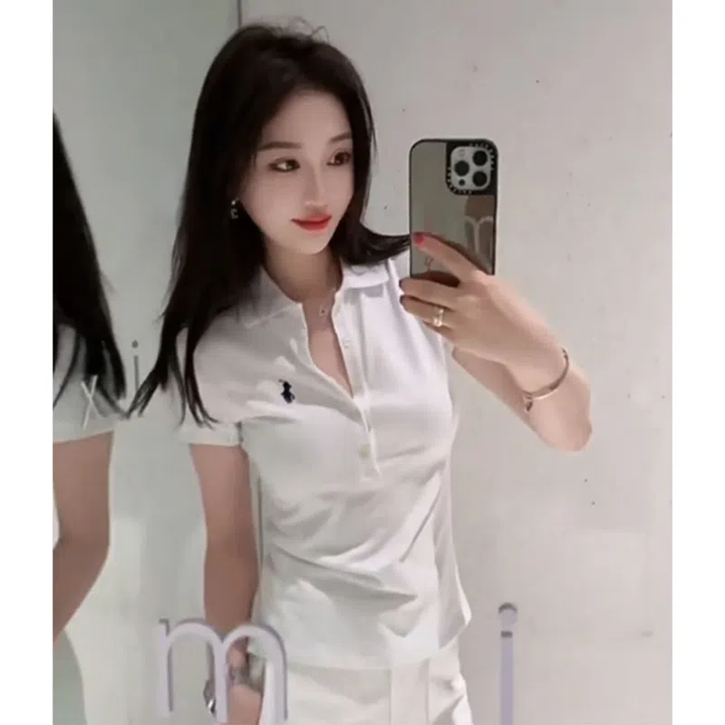 THREE Summer Polo V-Neck Set