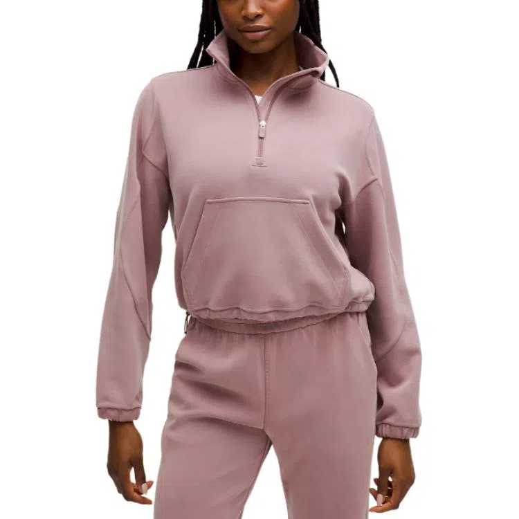 lululemon Brushed Softstreme Half Zip Mohave Brown