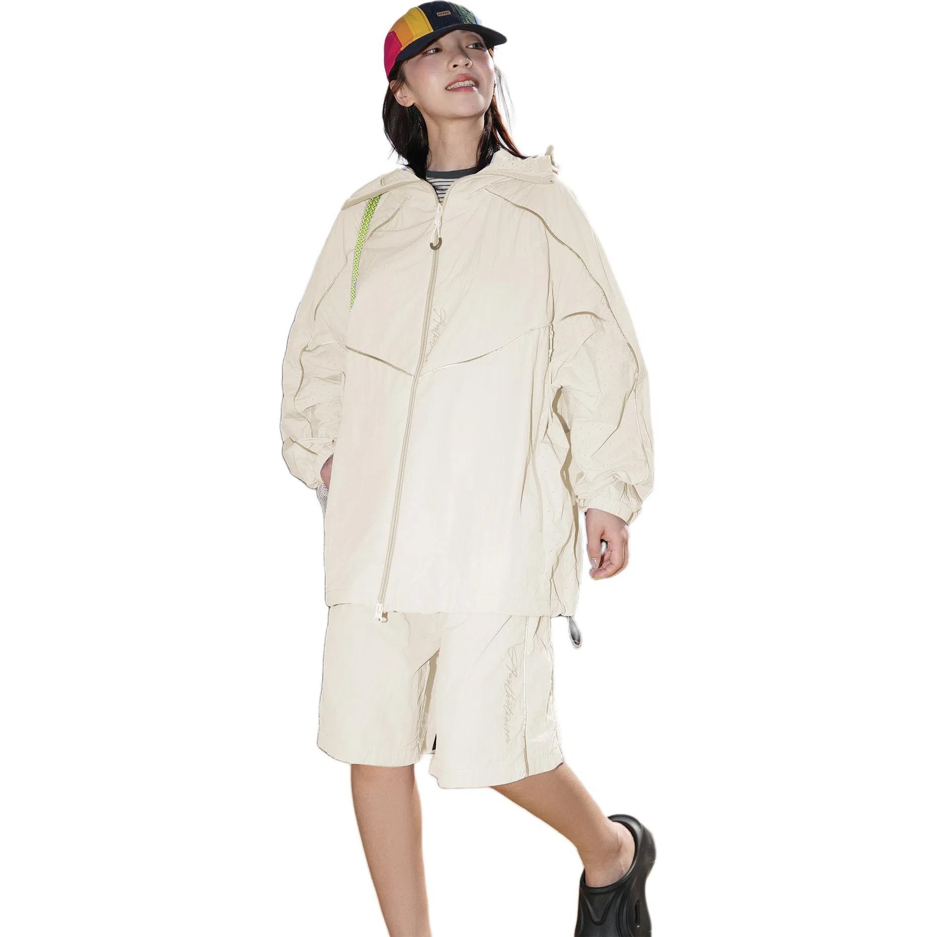 黑恐龙 潮牌户外运动休闲凉感舒适透气宽松百搭休闲防晒服 男女同款