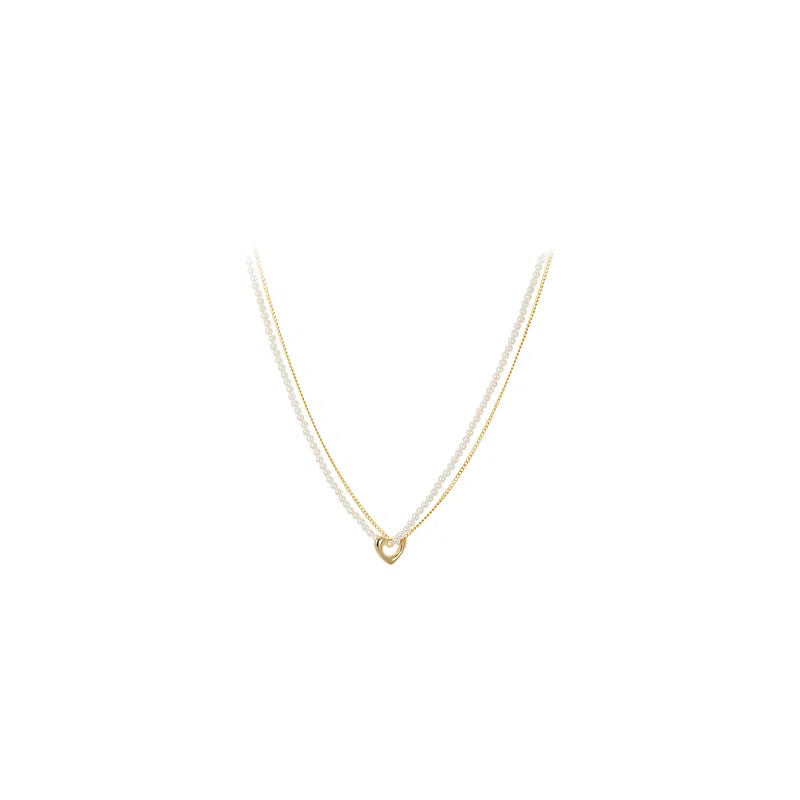 ONEKISS Double Layer Heart Necklace