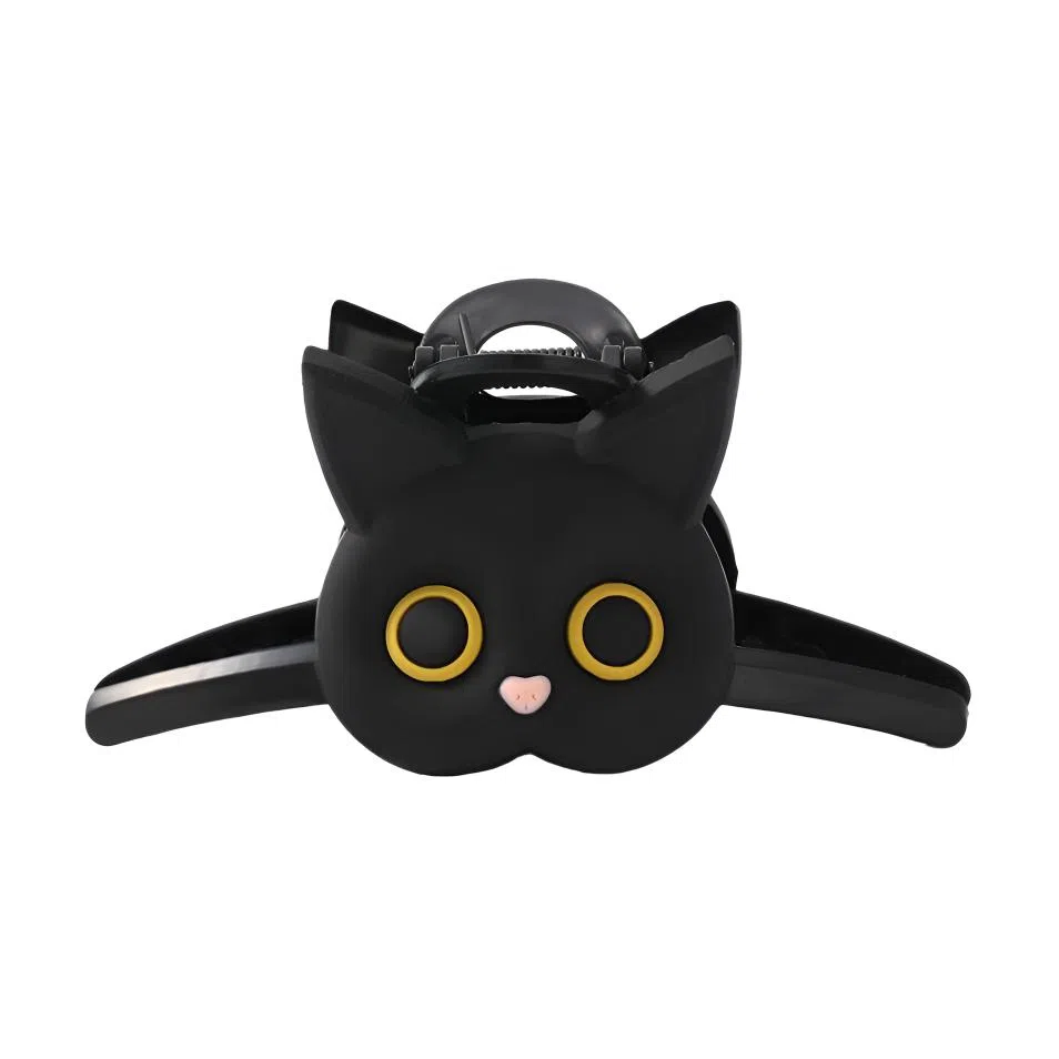 希铃 超可爱日系黑猫个性卡通 亚克力 发夹 女款