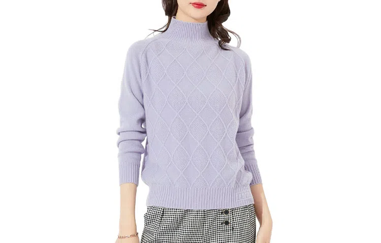 恒源祥 半高领纯色套头针织毛衣 女款