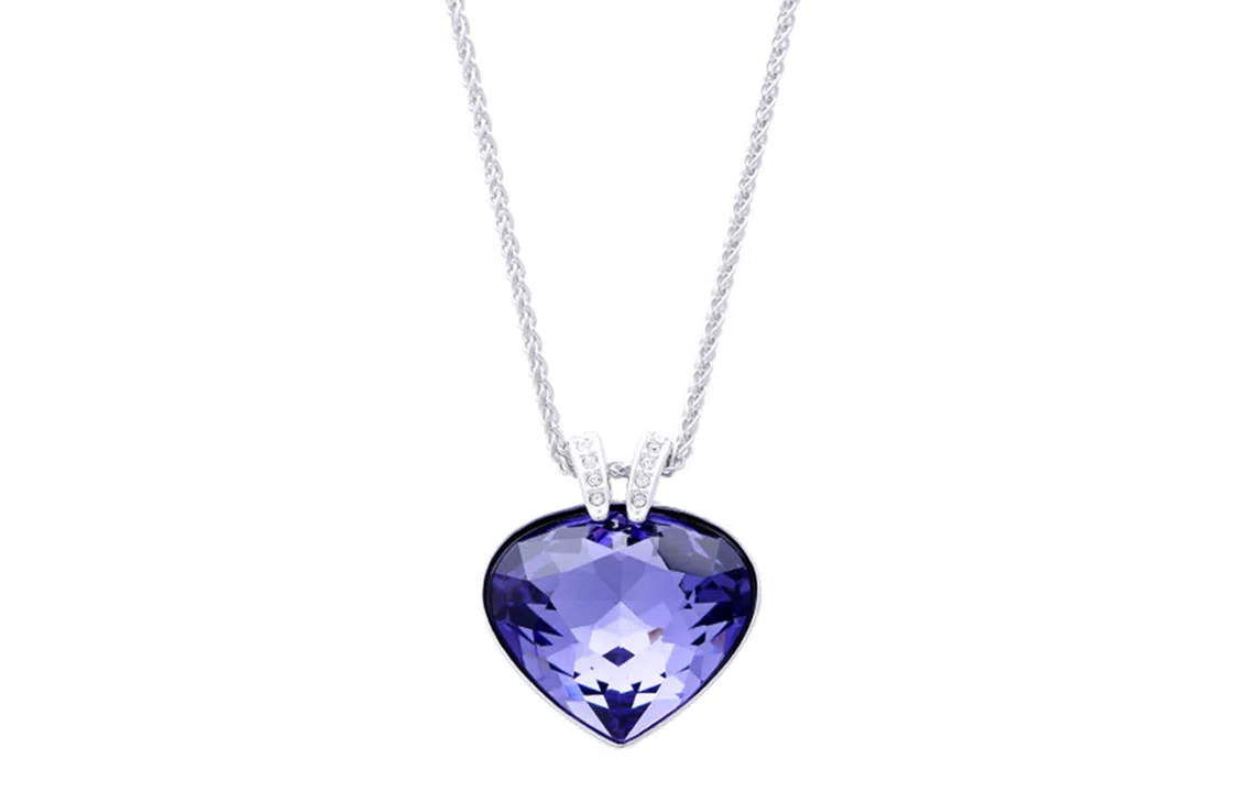 Swarovski Oceanic Heart Pendant Purple