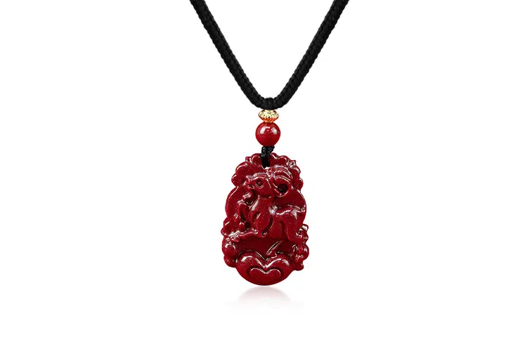 月斐 十二生肖 本命年守护属相生肖 复古国潮 朱砂 项链 男女同款情侣款