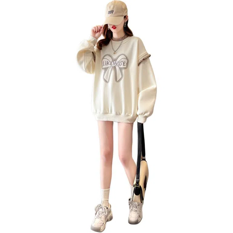 木清清 合身薄款圆领长袖卫衣 女款