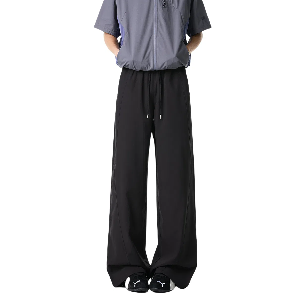 北极绒 美式垂感高级感速干裤宽松直筒休闲裤 男款