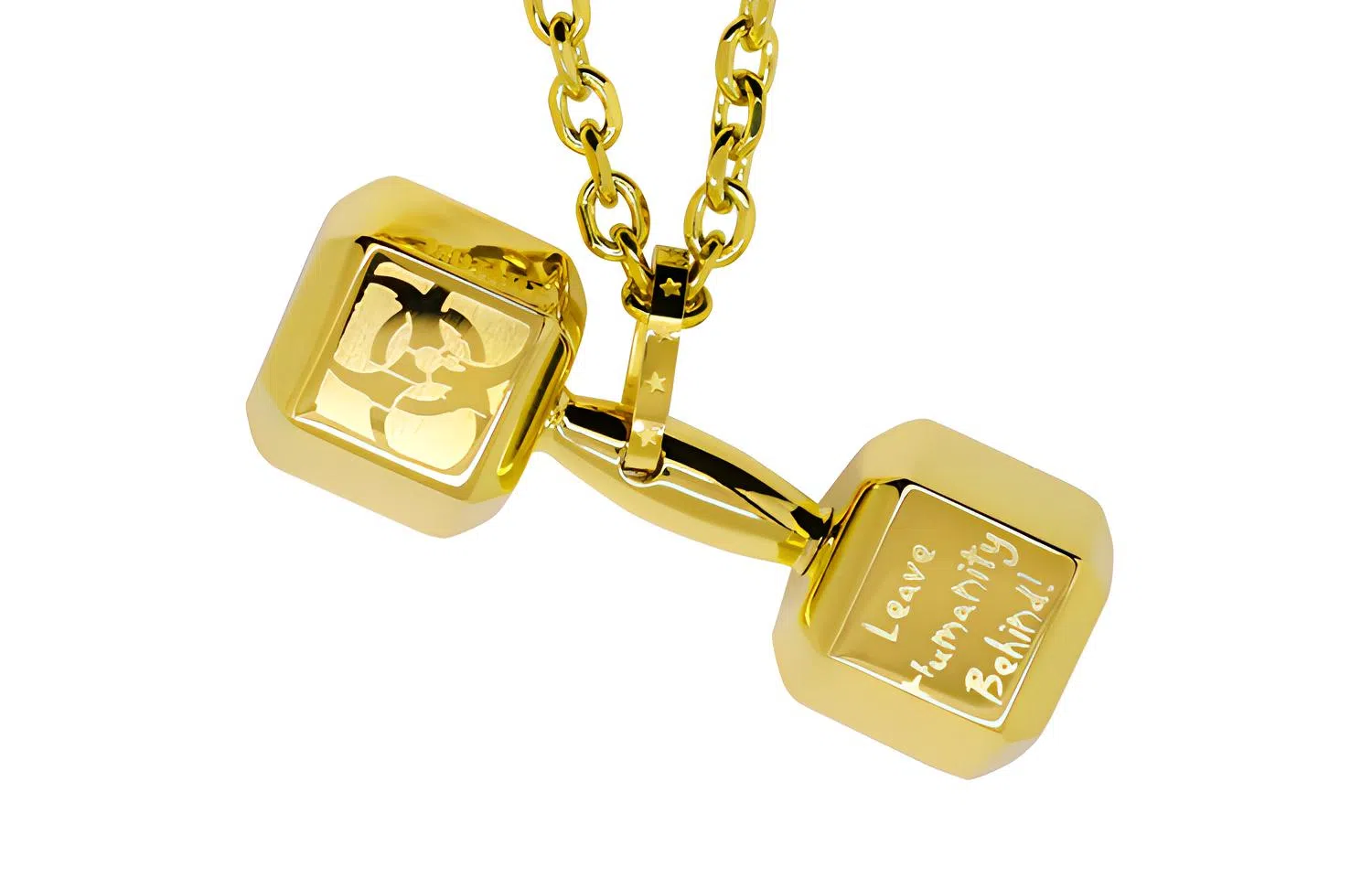 RAWNESS x MUTANT Dumbbell Necklace Gold