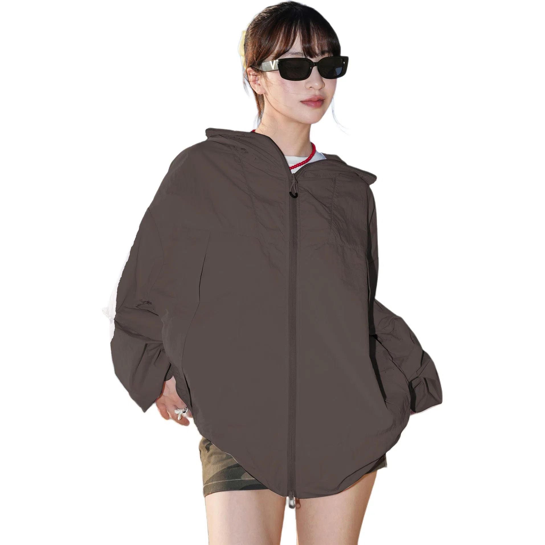 黑恐龙 户外冰丝钓鱼服运动休闲百搭宽松柔软亲肤时尚连帽 透气速干防晒服 男女同款