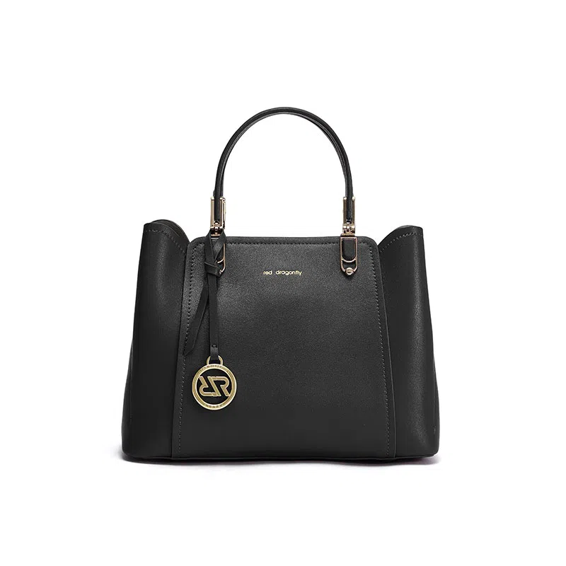 红蜻蜓 经典复古 大容量凯莉包 牛皮 手提包 中号 女款 多色