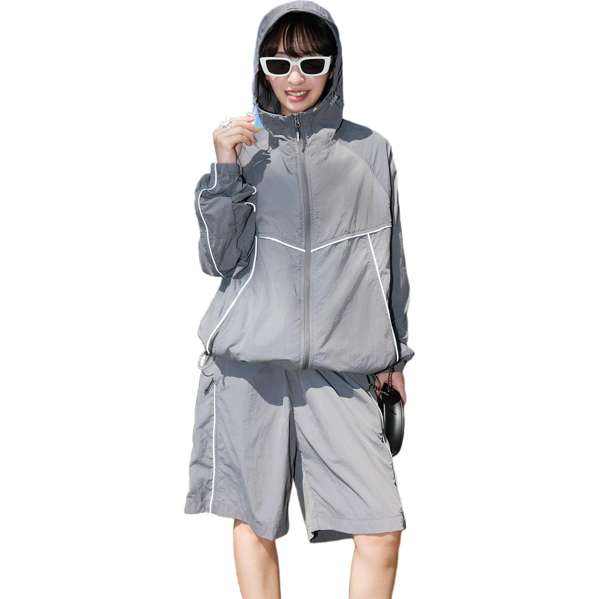 黑恐龙 潮牌户外运动休闲凉感舒适透气宽松百搭休闲防晒服 男女同款