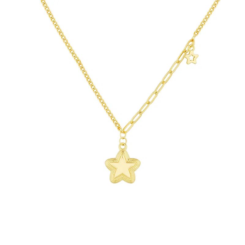 梵星饰季 小星愿 森系甜美风 精致轻奢小众设计感锁骨链 日常通勤百搭 合金 项链 女款