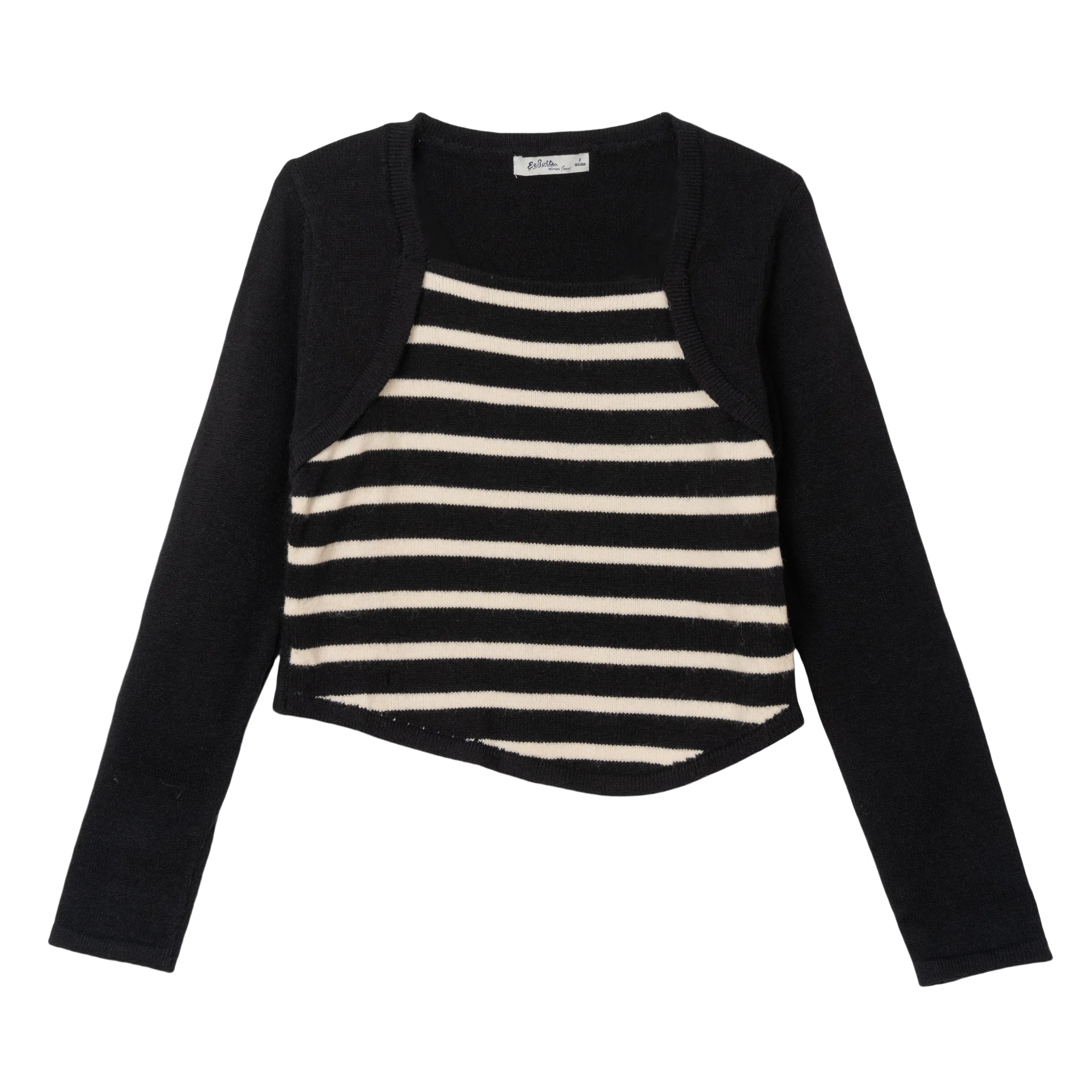 法文箱子 方领舒适休闲毛衣 女款