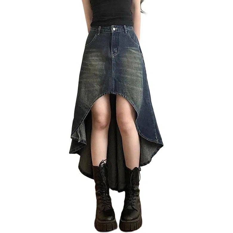 Da Tou Denim Skirt
