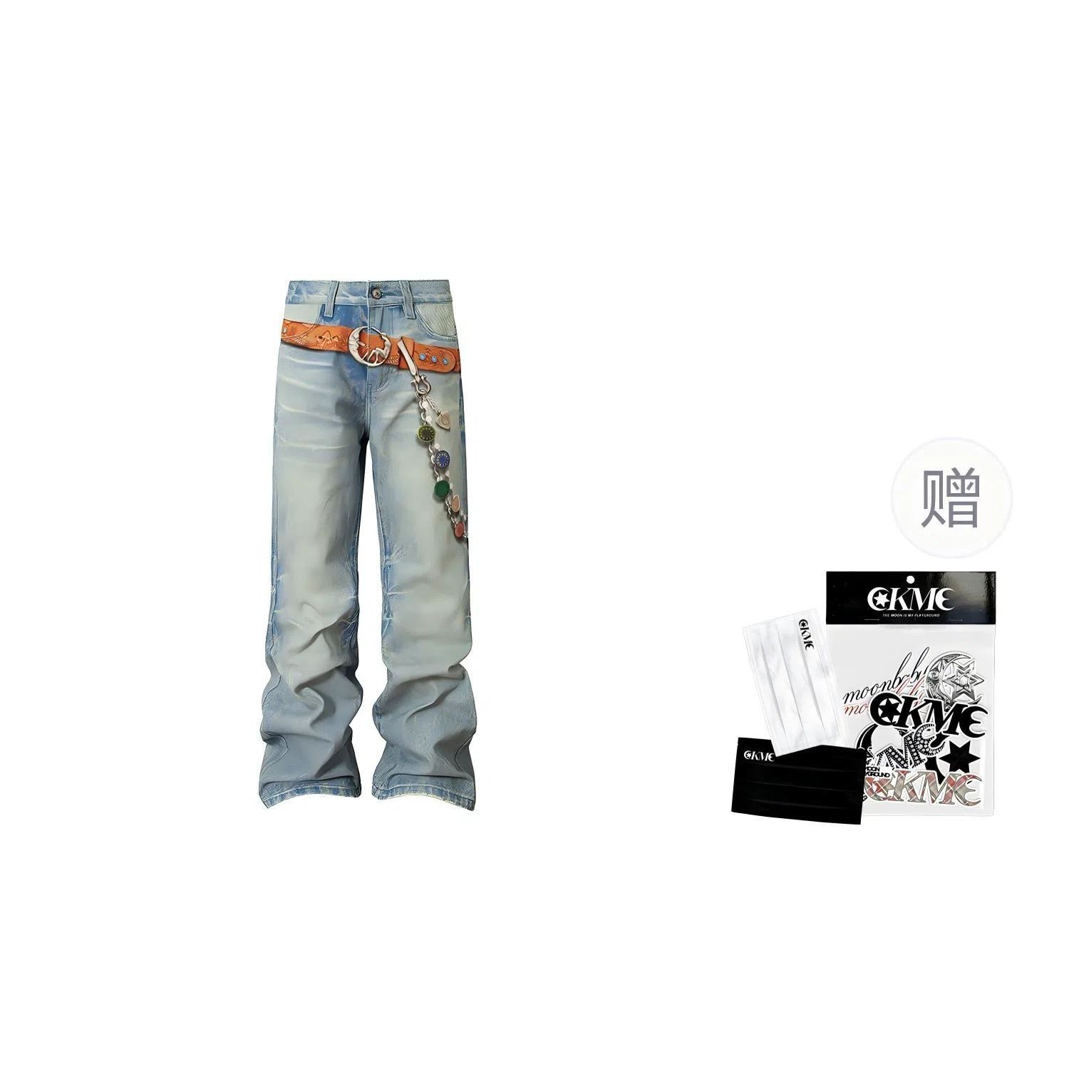 OKME 3D Moonboy Vintage Jeans