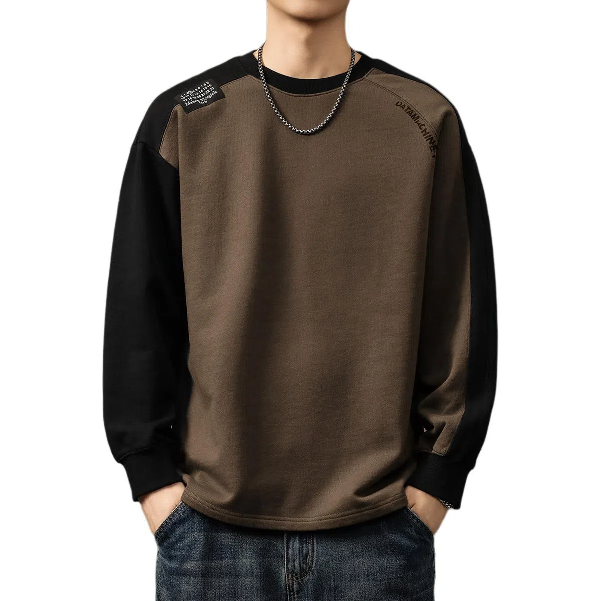 PRPK Basic Colorblock Raglan Longsleeve Sweatshirt