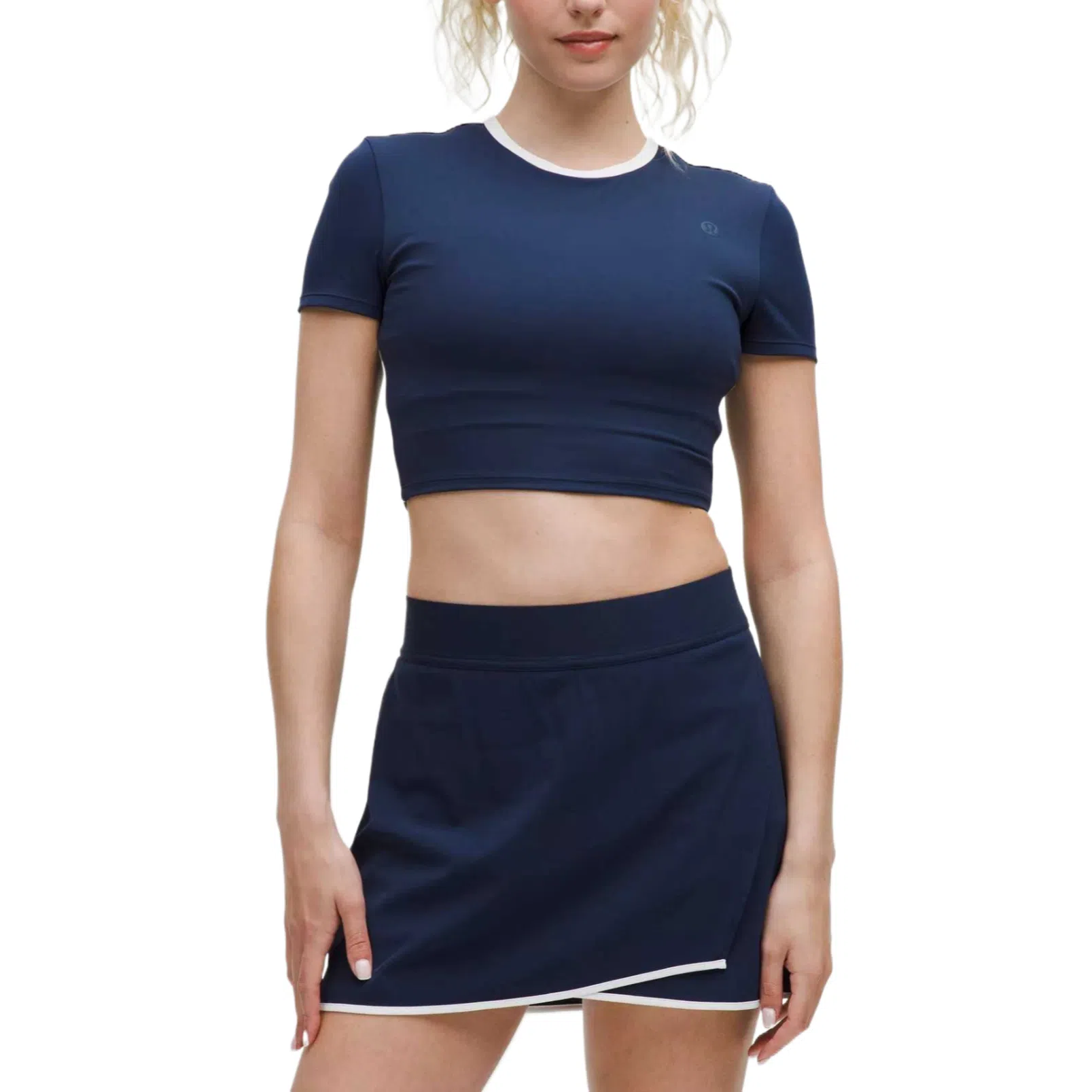 lululemon Tight-FitCropped T Club BlueWhite