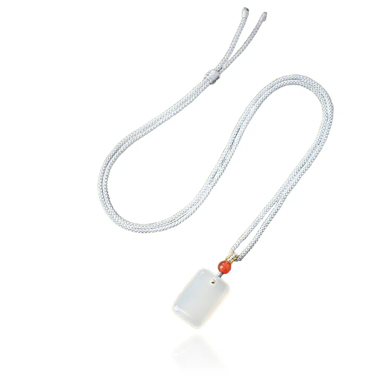 【高品质 I 附证书】 克兰茜 诸事顺遂 平安喜乐 新中式国风多巴胺配色无事牌吊坠 小众设计高级感精致轻奢日常百搭好运 玉髓 项链 女款