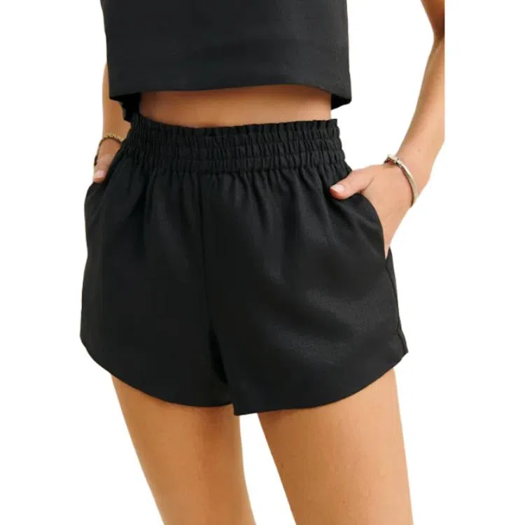 REFORMATION Mila Linen Short