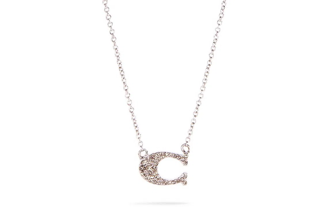 COACH Pave Signature Necklace