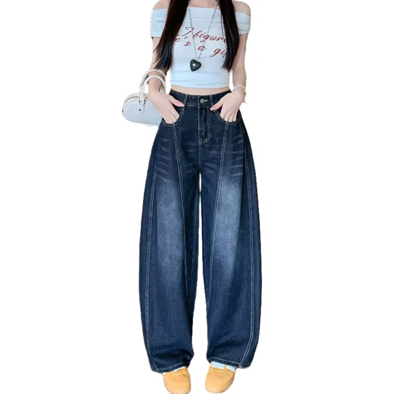 柏黛妃 通勤时尚舒适休闲牛仔裤 女款