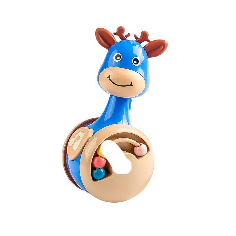 图米鱼 小鹿不倒翁 安抚卡通吱吱叫 早教益智玩具