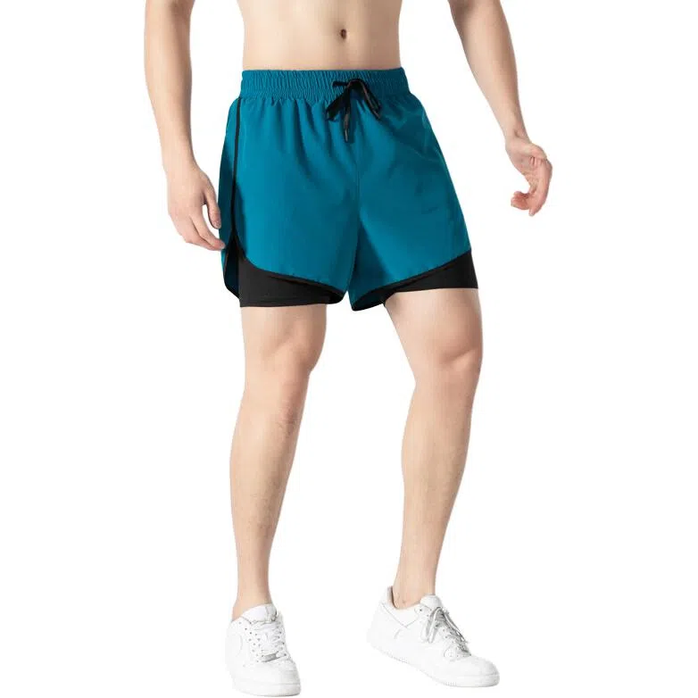 物质公式 美式复古高街纯色基础款三分不过膝透气亲肤自带内衬防走光运动健身跑步篮球裤 男女同款