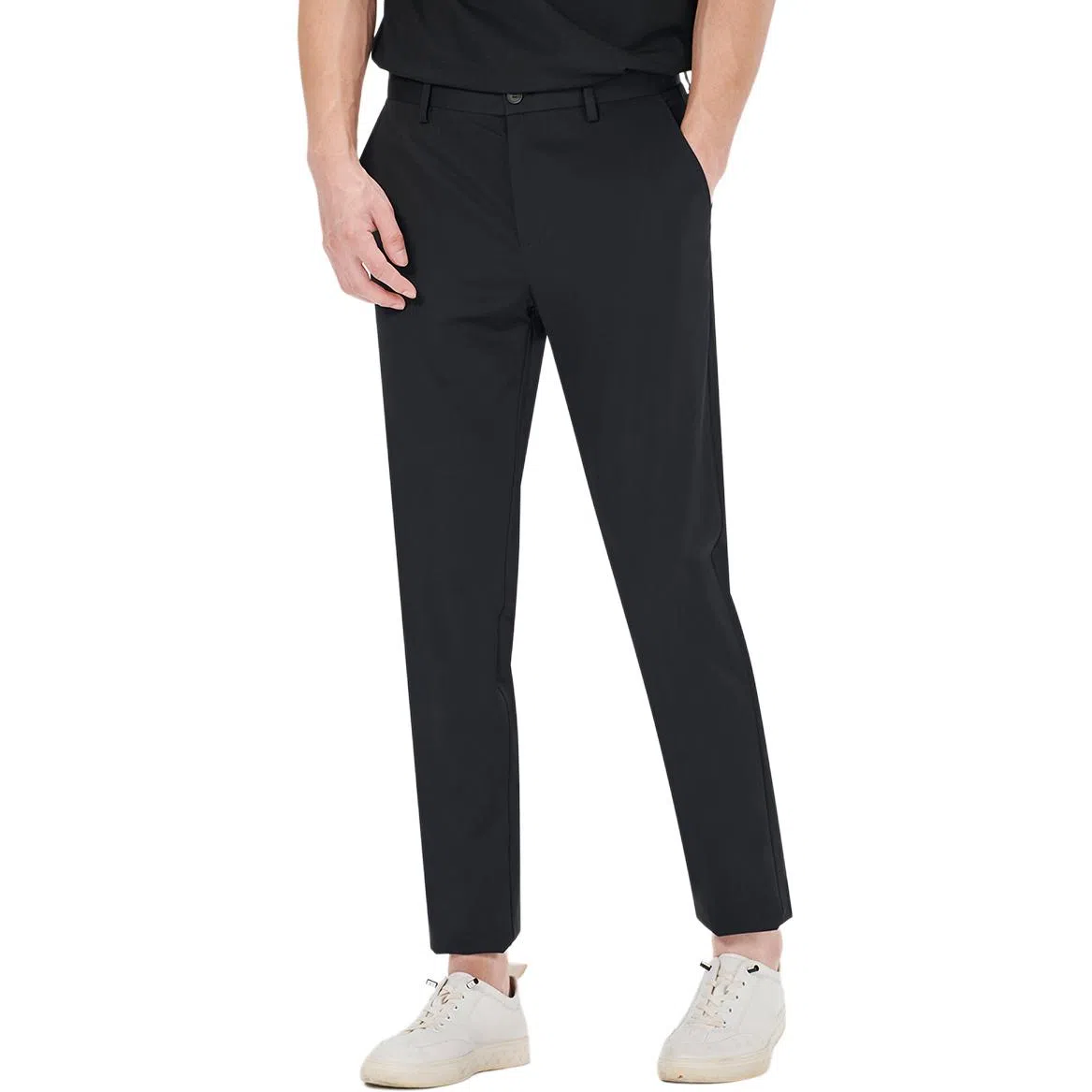 利郎 轻薄纯色中腰修身休闲裤 男款