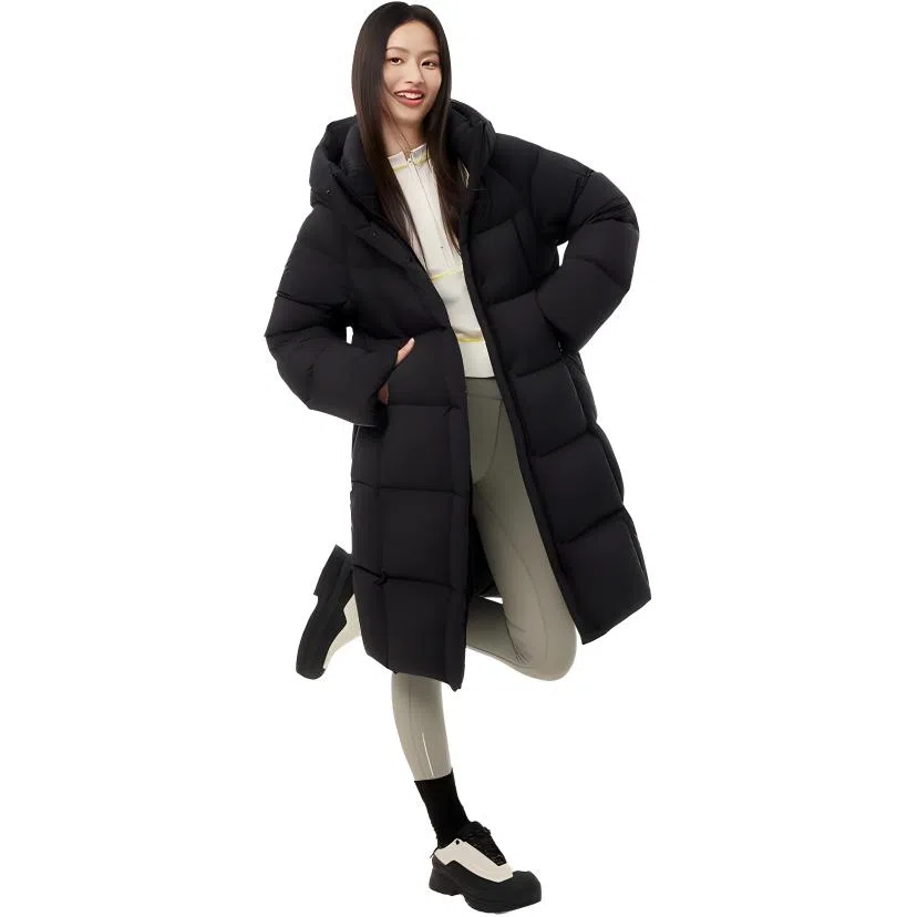 坦博尔 过膝纯色简约羽绒服 女款