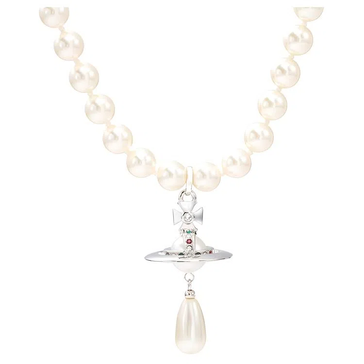 Vivienne Westwood One Row Pearl Drop Choker