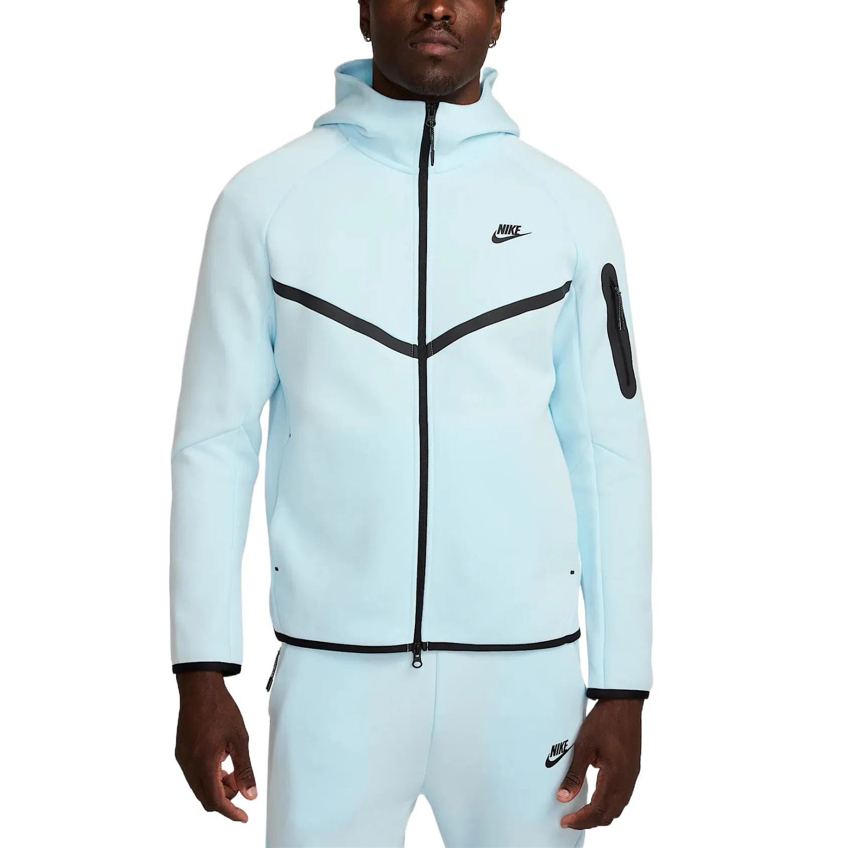 Nike Tech Hoodie Glacier Blue Black