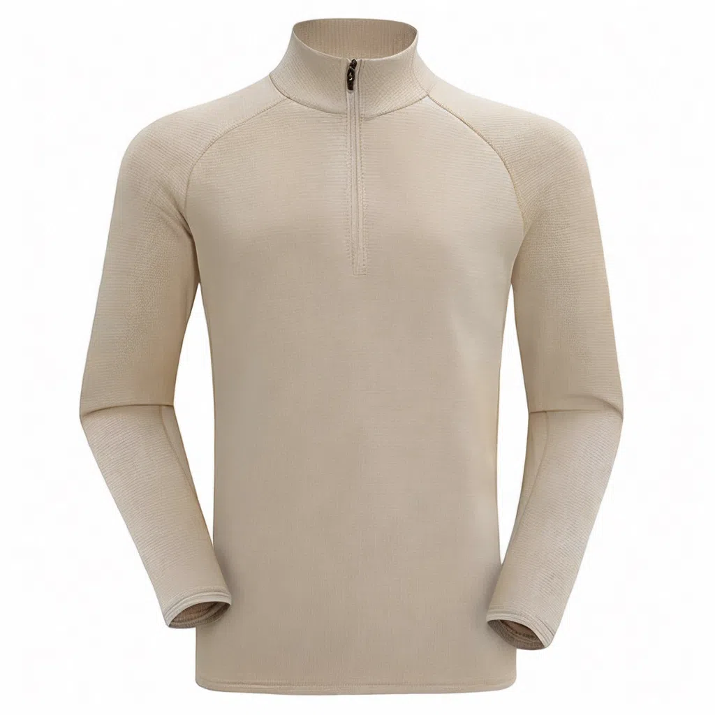 浪莎 抓绒保暖半拉链立领户外跑步运动健身衣 男款