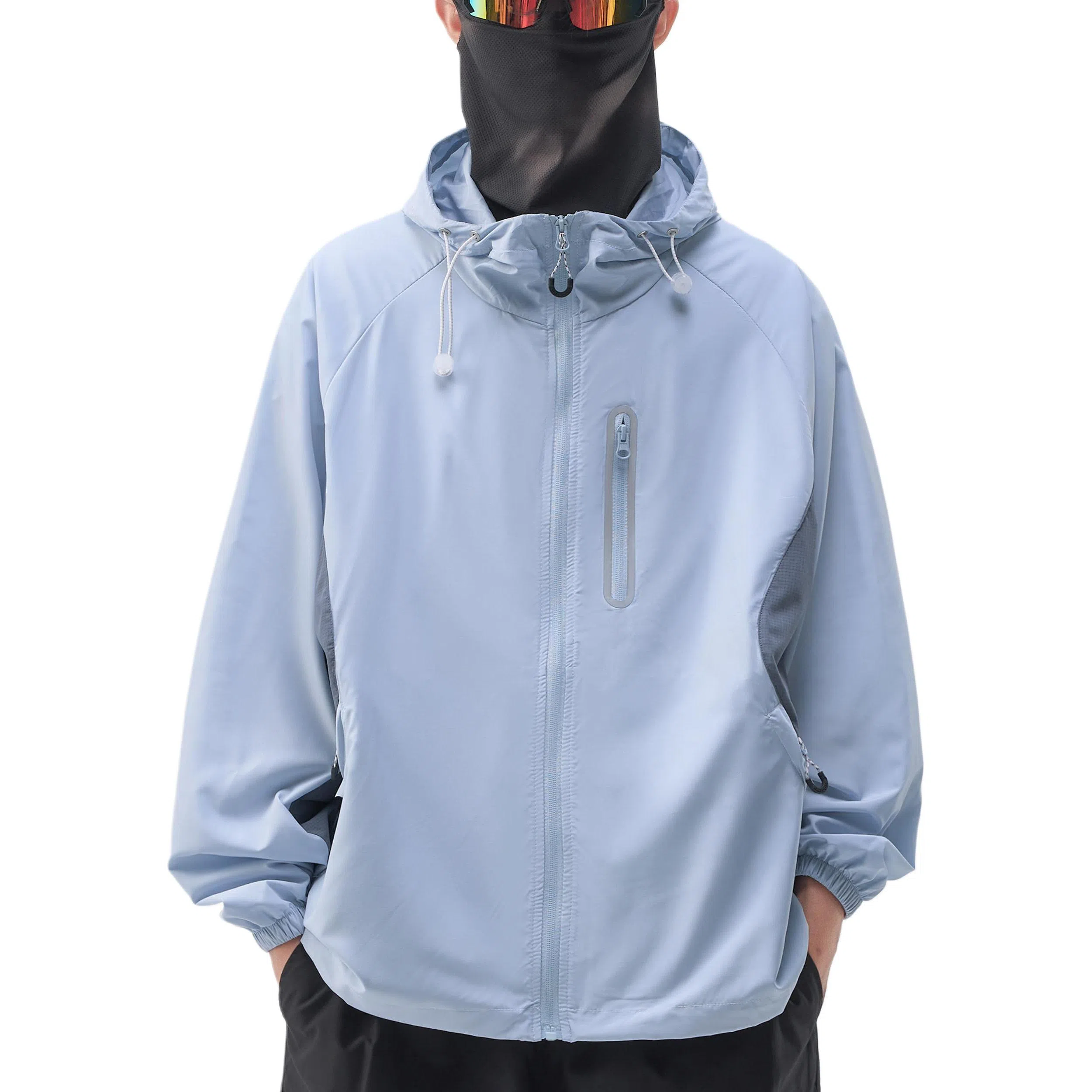 帝狼牛 宽松潮牌山系轻薄户外连帽长袖透气防紫外线防晒服 男女同款