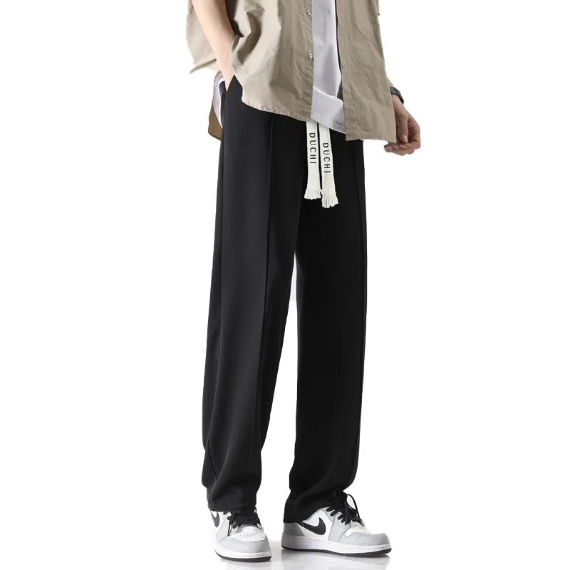 独驰 运动美式复古潮牌宽松直筒休闲裤 男女同款