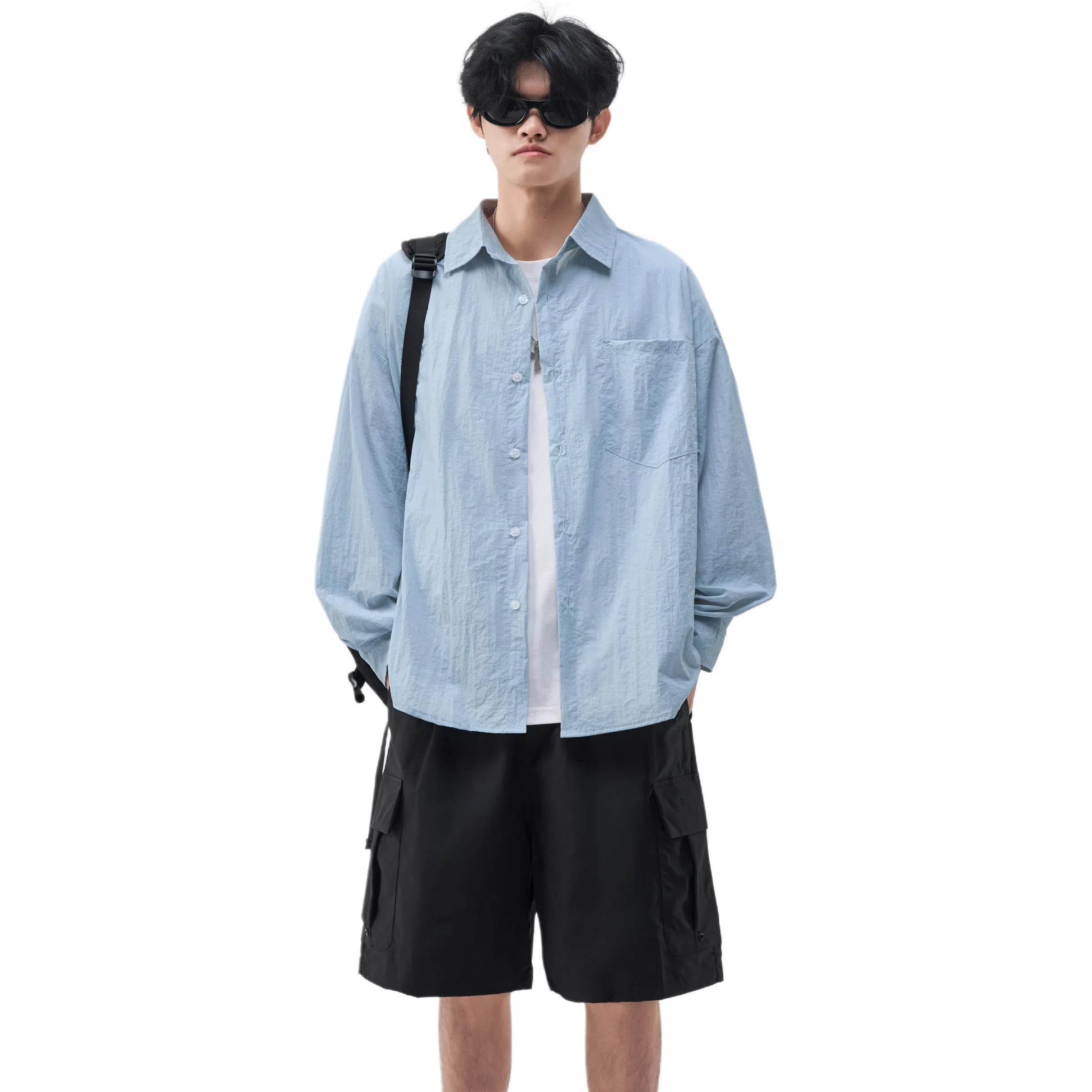 帝狼牛 山系户外翻领宽松舒适落肩防晒服 男女同款