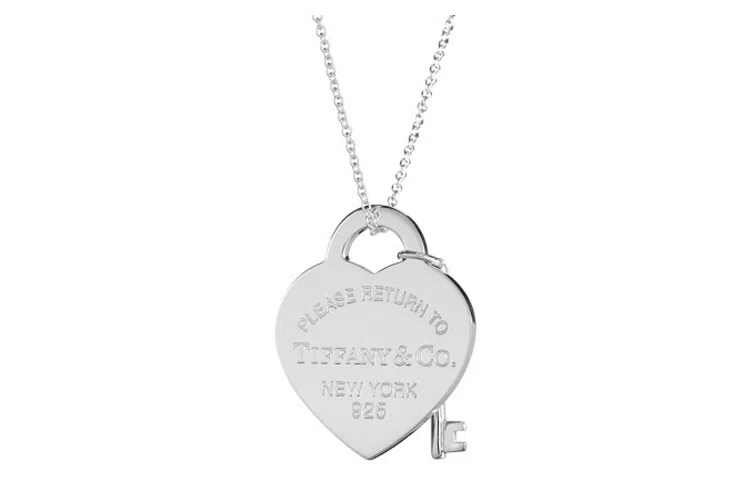 Tiffany & Co. Return to Tiffany Heart Key Pendant Necklace Silver 925