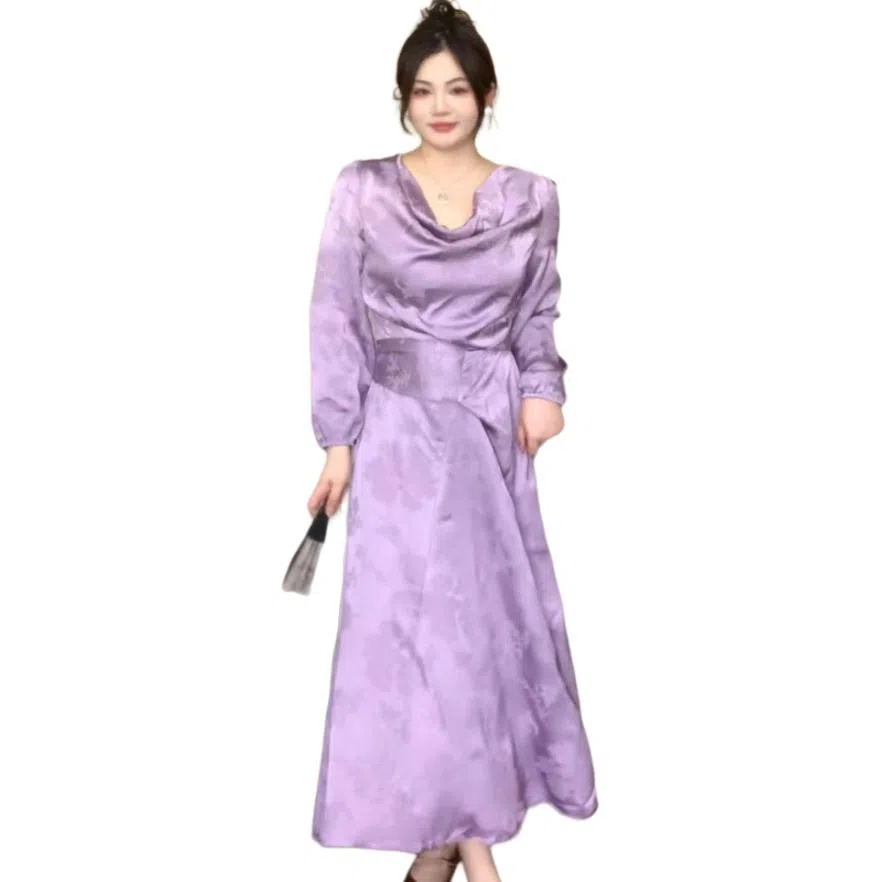 哒头下雨不愁 时尚简约潮流长袖连衣裙 女款