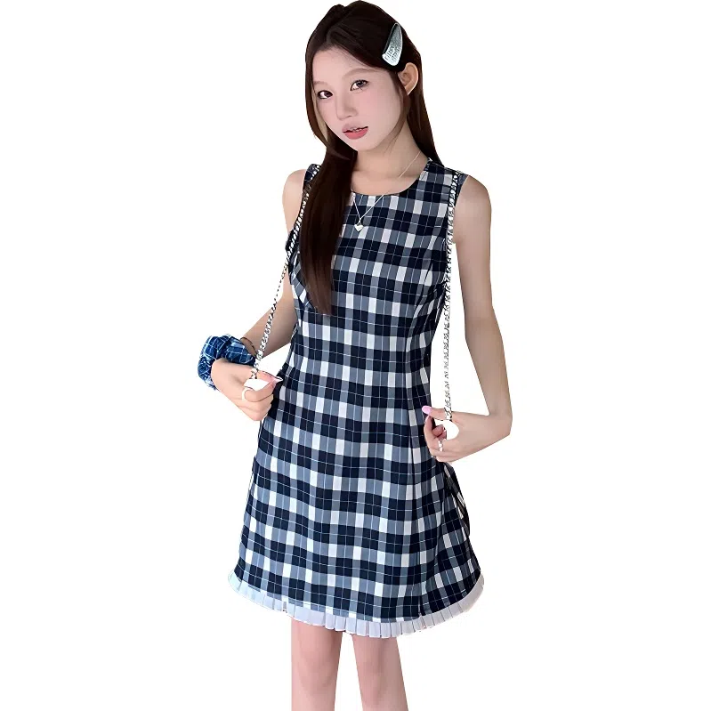 兰缪 舒适时尚简约无袖连衣裙 女款