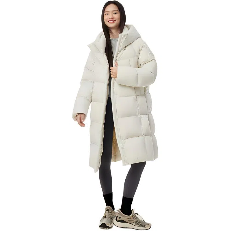 坦博尔 过膝纯色简约羽绒服 女款