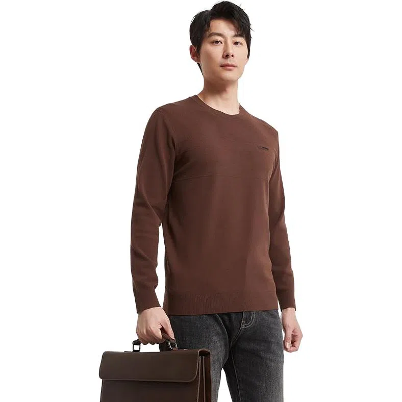 古鲨 休闲简约圆领针织衫 男款