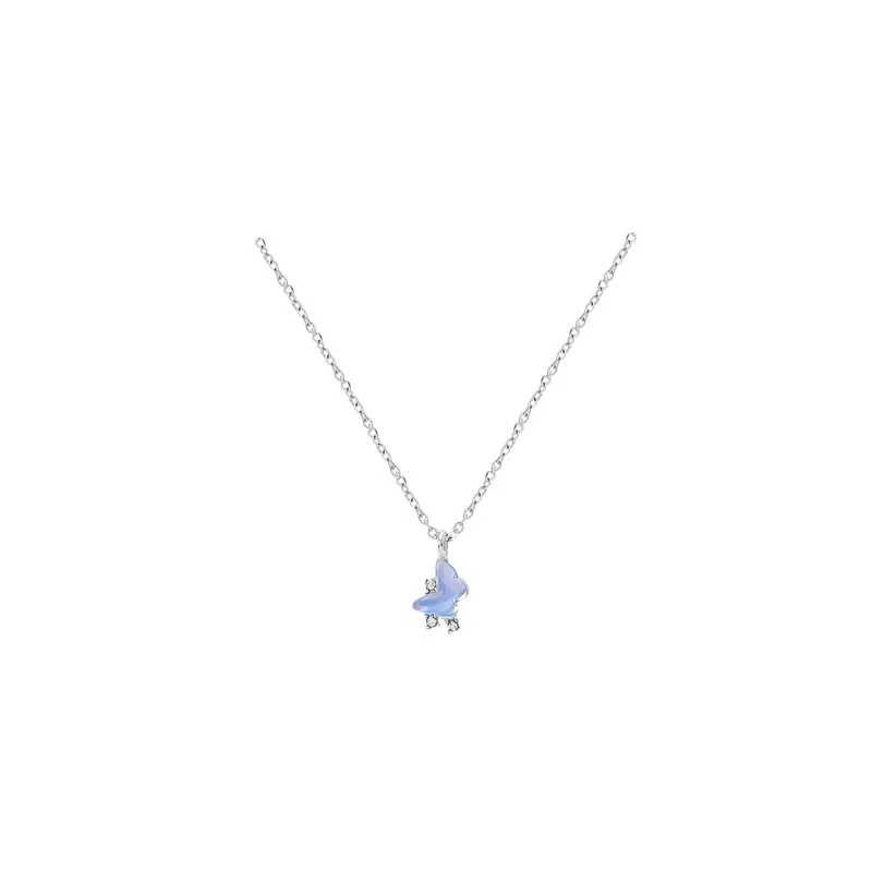 大唐国鼎 坠蓝星时尚简约轻奢小众设计森系高级感优雅甜美精致气质甜妹可爱温柔浪漫百搭 好运 合金 项链 女款