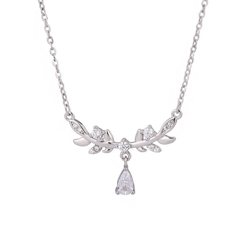 【纯银999 | 穗穗平安】 琉堇 简约高级感小众设计轻奢百搭气质温柔通勤吊坠套装锁骨链 玫瑰花礼盒 #甜蜜饰爱 足银 项链 女款 妈妈女友