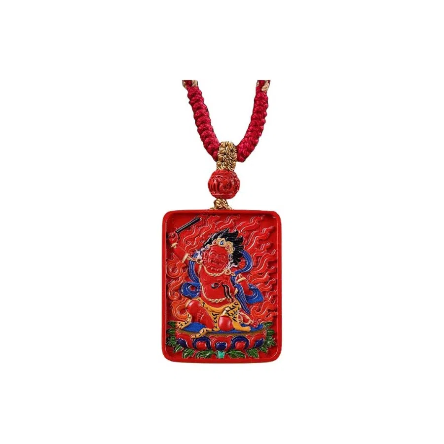 宝臻荟 新中式 国风 国潮 藏风 唐卡 再造辰砂朱砂 玉石项链 男女同款情侣款
