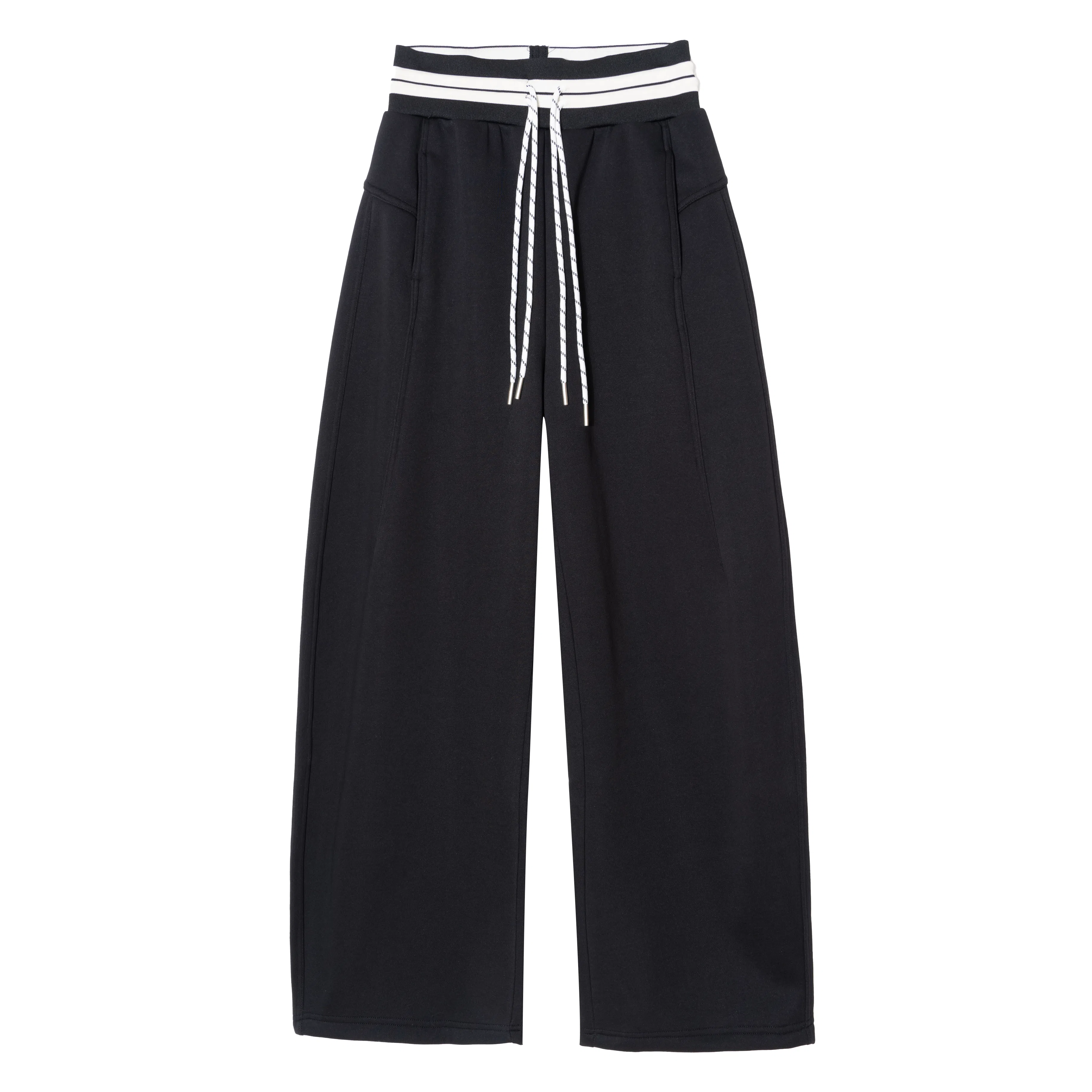 法文箱子 简约高腰宽松休闲裤 女款