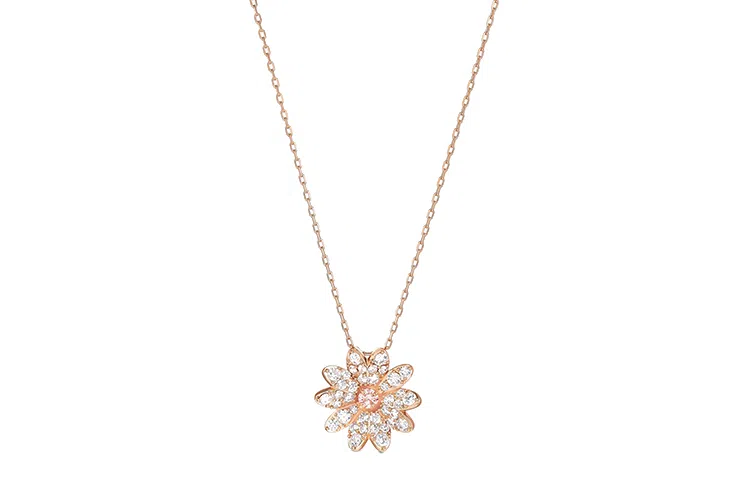 Swarovski Eternal Flower Necklace Pink
